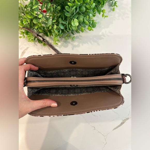 Boscha Snake Print  Cross Body Purse Bag Chain Strap - Picture 7 of 9